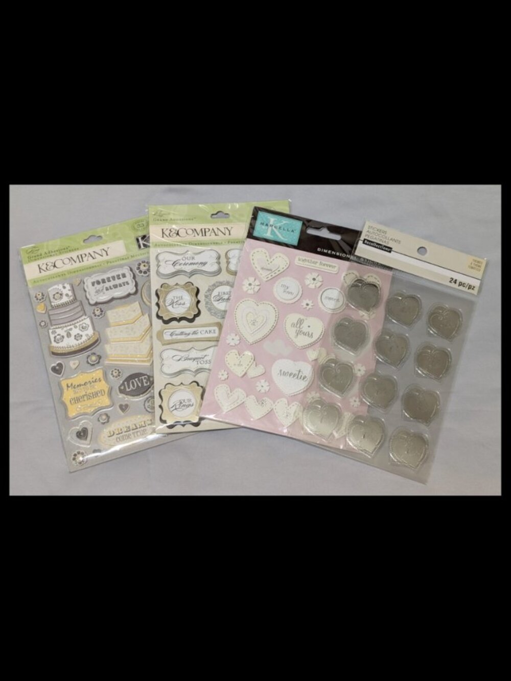 Scrapbooking Stickers Mixed Lot - Wedding / Marriage - 90 Total Stickers